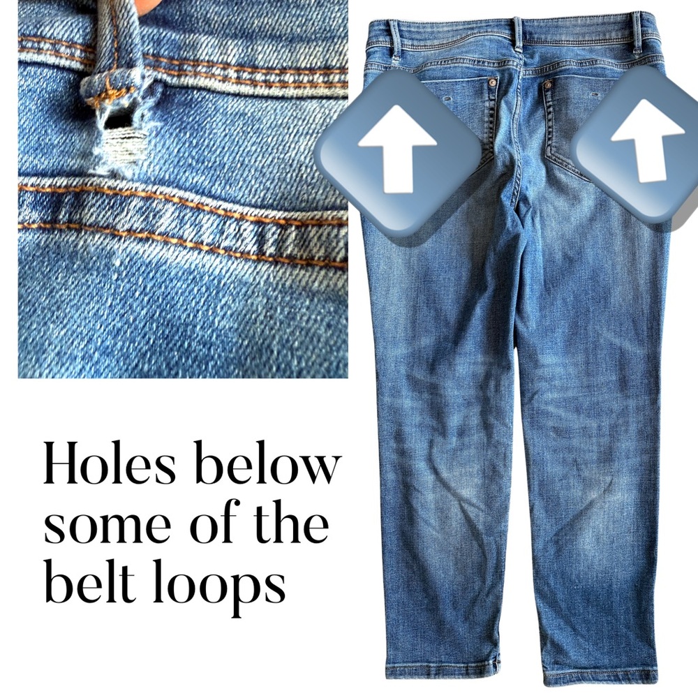 J.Jill DENIM Classic Blue Distressed Authentic Fit Women’s Jeans - #LF0002 - Picture 4 of 4